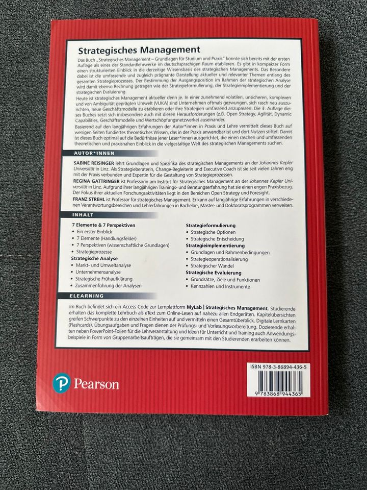 Pearson Buch Strategisches Management Grundlagen für Studium in Mülheim (Ruhr)