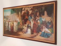Großes Ölbild 90x170 cm Gemälde - Christus und die Sünderin Düsseldorf - Lichtenbroich Vorschau