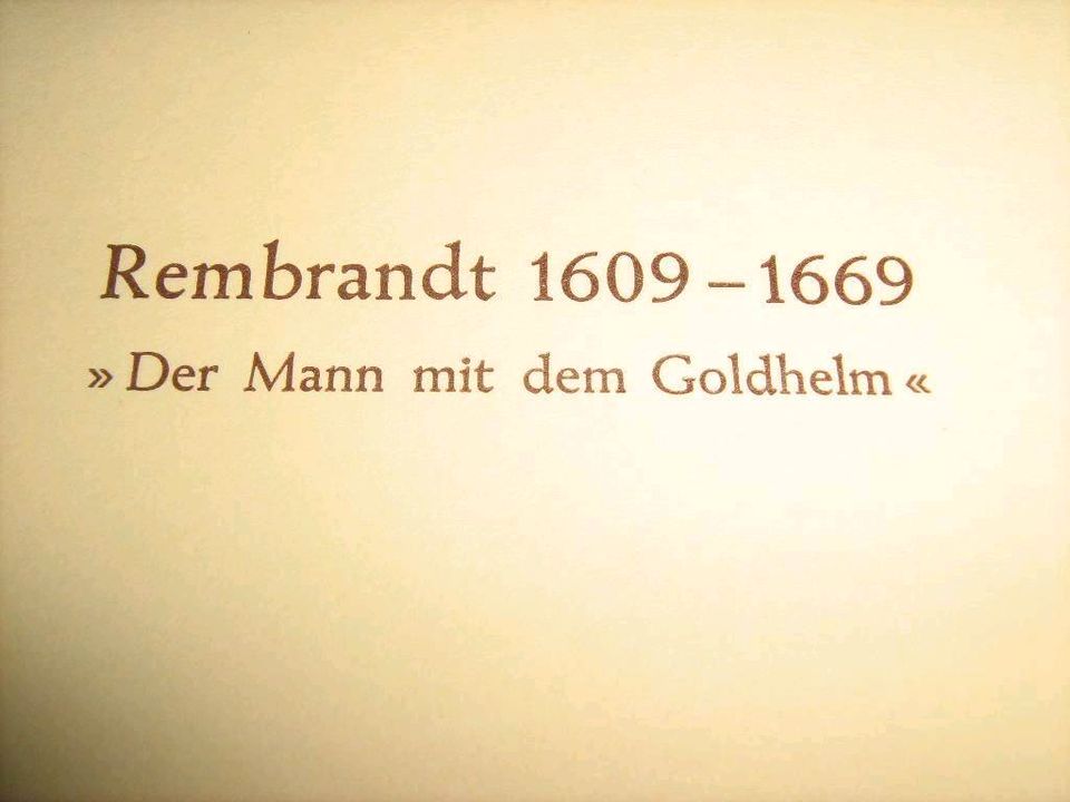 Rembrandt "Der Mann mit dem Goldhelm" in Naturseide, Sammlerstück in Bad Salzuflen