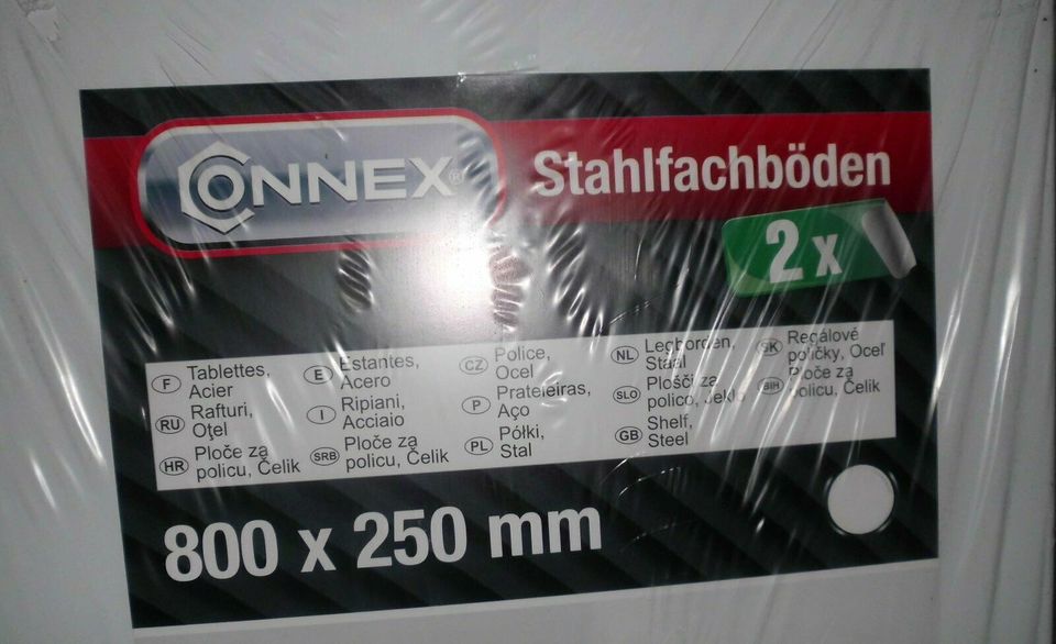 Stahlfachböden je 80 x 25 cm in weiß von Connex Regalboden NEU in Vlotho