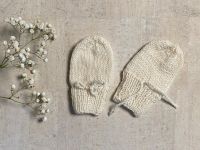 Neue selbstgestrickte Merinowollhandschuhe für Babies Creme Gr.62 Baden-Württemberg - Oberstenfeld Vorschau