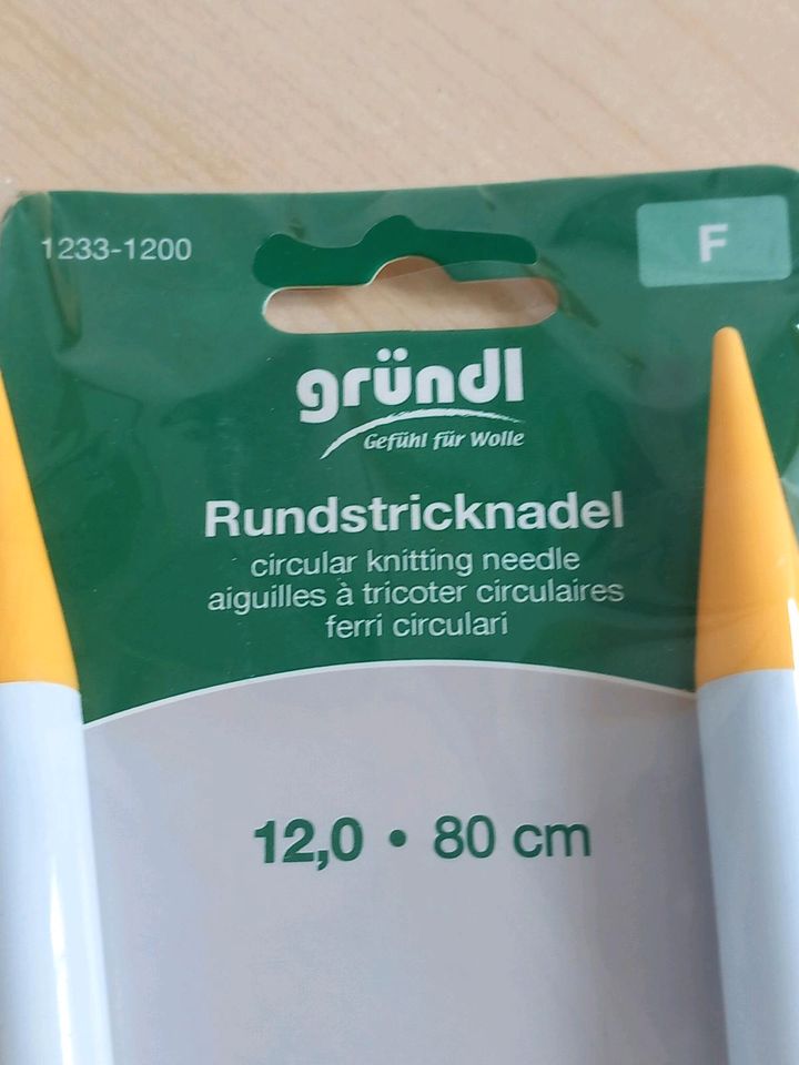 Gründl Rundstricknadel Neu 12.0-80 cm in Müllheim