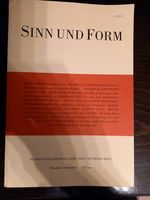 SINN UND FORM - ZEITSCHRIFT FÜR LITERATUR & KULTUR 2014/Nov.Dez. Baden-Württemberg - Heidelberg Vorschau
