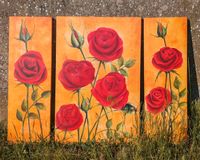 Wandbild, Triptychon, Rose, Kunstdruck Parchim - Landkreis - Dabel Vorschau