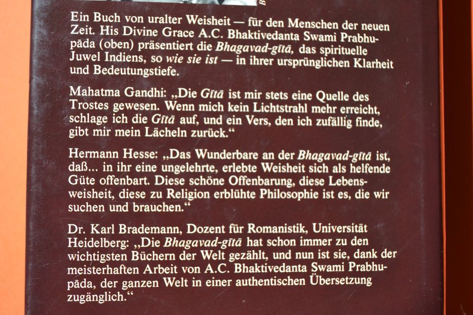 BHAGAVAD-GITA wie sie ist - A. C. Bhaktivedanta Swami Prabhupada in Berlin