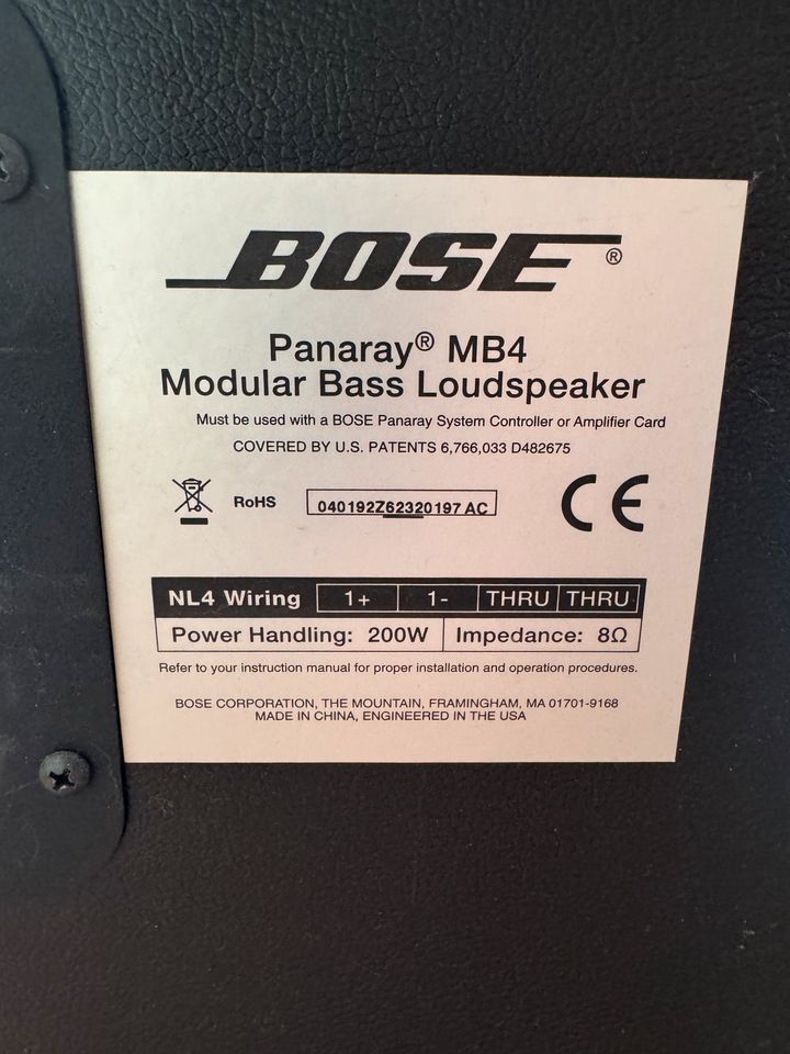 **BOSE Panaray MB4 Subwoofer + 5 Hochtöner**Gelegenheit** in Drage