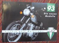 Motorrad-Prospekt MZ (MuZ Zschopau) aus 1993, guter Zustand Dortmund - Eving Vorschau