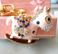 Taschen Schlüsselanhänger 3D Pony Schaukel-Pferd rosa Strass Nordrhein-Westfalen - Hürth Vorschau