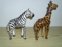 2 Tiere aus Leder, Afrika, Giraffe, Zebra Niedersachsen - Moringen Vorschau