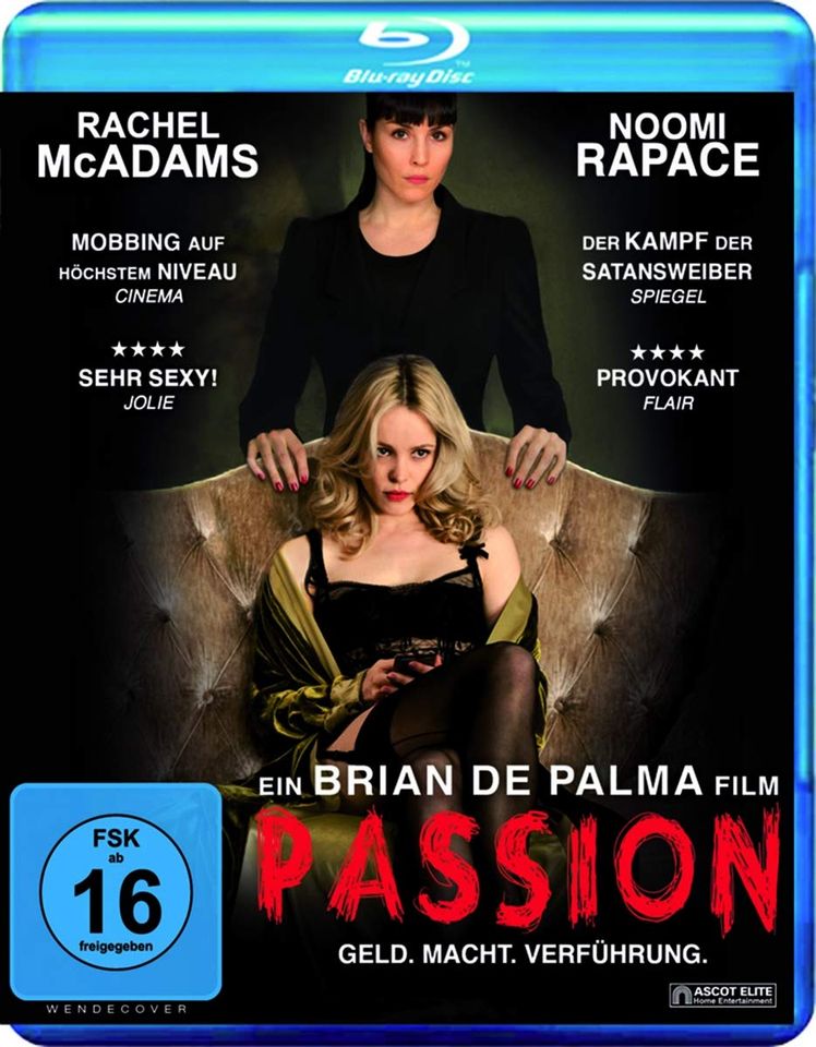 Passion [Blu-ray] Rachel McAdams + Noomi Rapace in Werther (Westfalen)