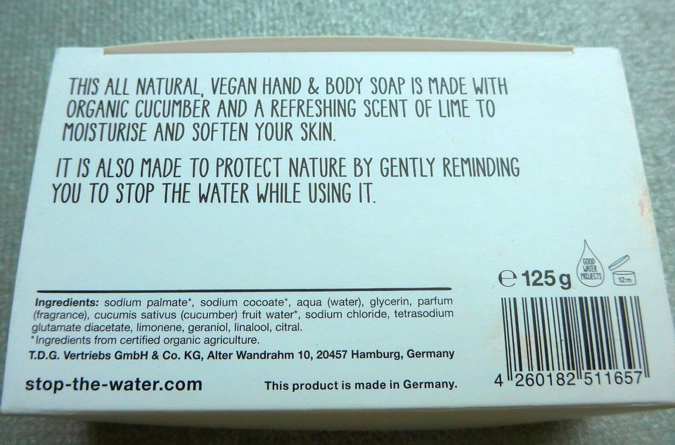 Hand und Körper Seife stop the water all natural 125g NEU OVP in Aachen