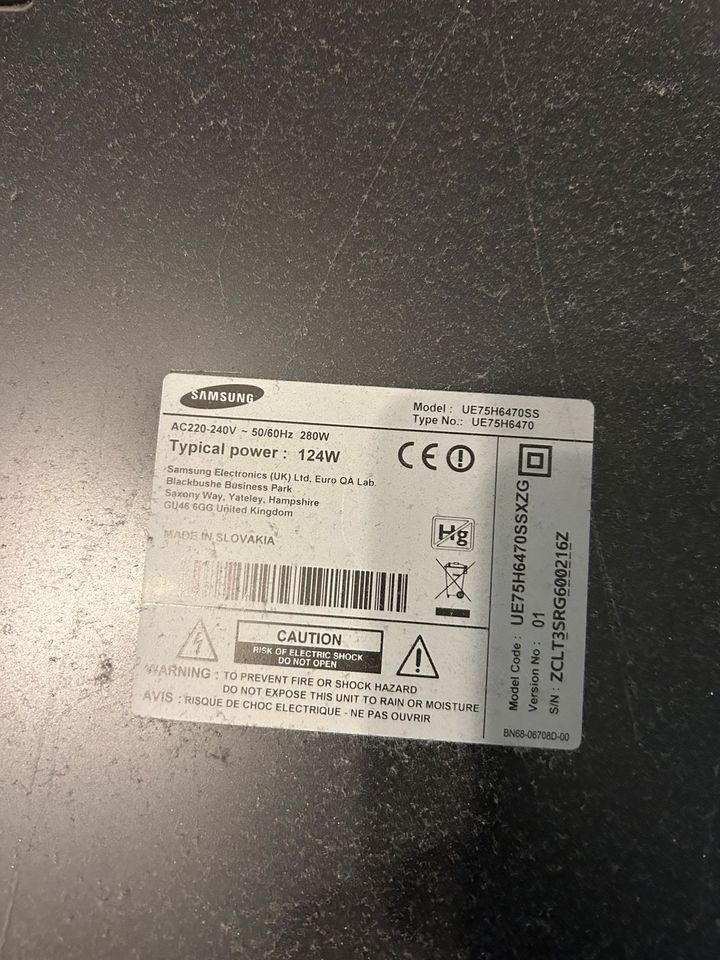 Samsung 75 Zoll UE75H6470SS in Gronau (Westfalen)