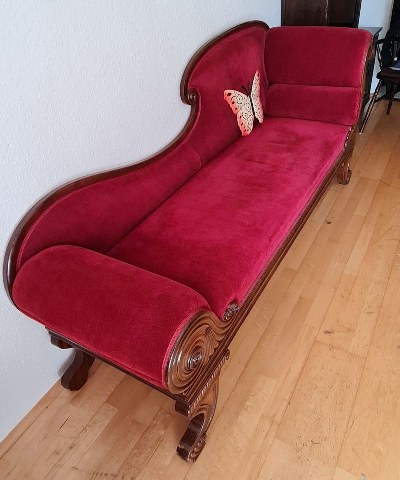 Antike englische Chaiselongue Recamiere um 1830, Couch Sofa Liege in Hennef (Sieg)