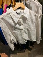 only bluse bestickt lochspitze spitze weiß L 40 Hessen - Bischoffen Vorschau