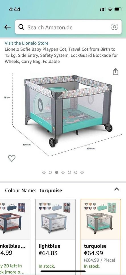 Lionelo baby playpen in Berlin