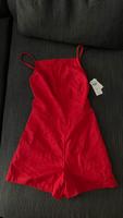 Neu Abercrombie Jumpsuit rot Einteiler aus Leinenmischung Schürze Eimsbüttel - Hamburg Rotherbaum Vorschau