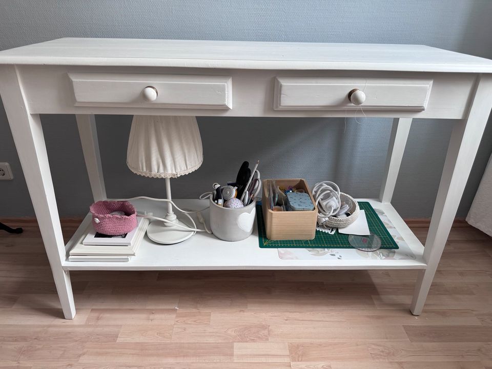 Konsolentisch, Schreibtisch, Tisch mit zwei Schubladen in Gotha