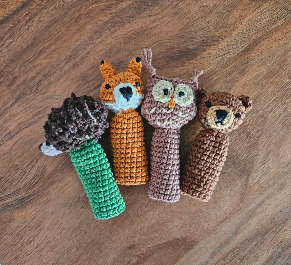 Gehäkelte Fingerpuppen mit Tiermotiven handmade (Preis pro Stück) in Priesendorf