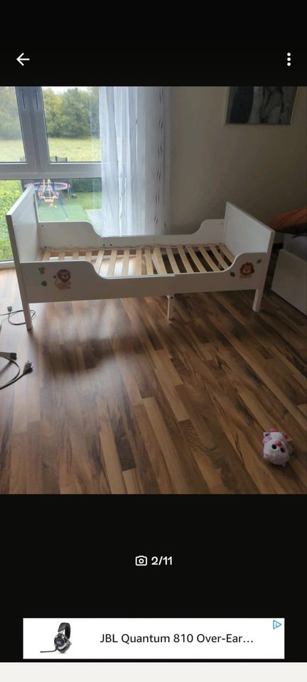 Kinderbett von Ikea SUNDVIK Bettgest.m Federholzrahmen in Kronau