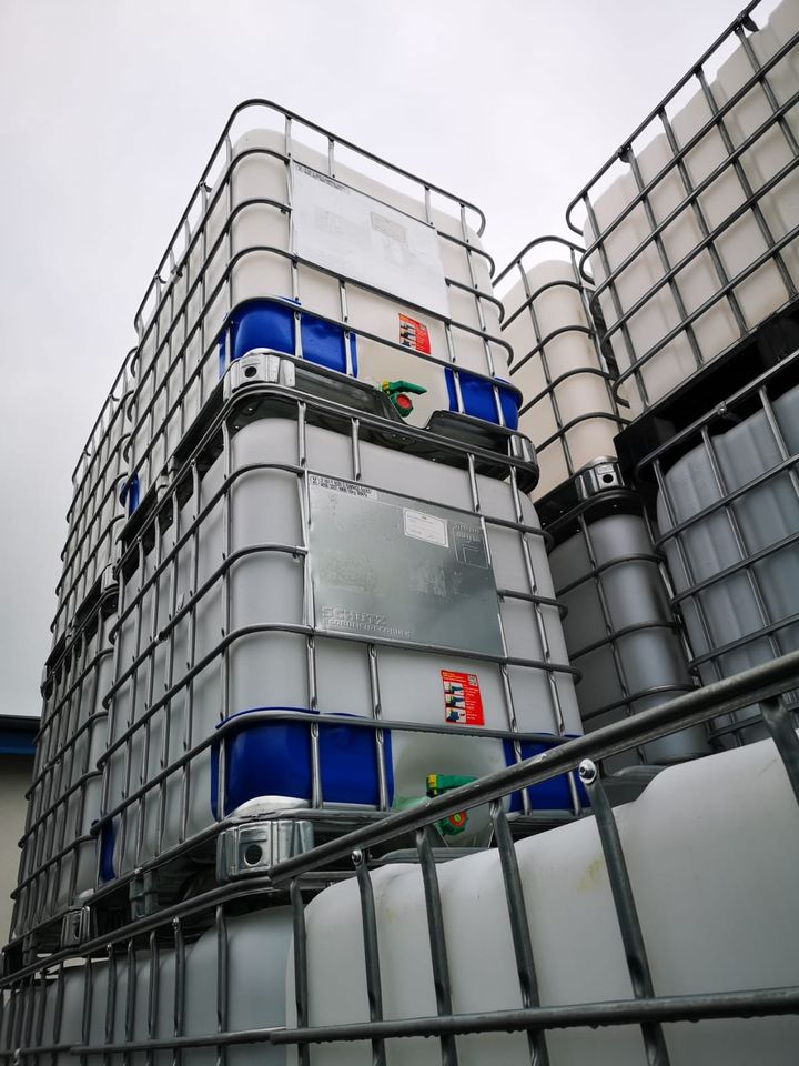 1000 L IBC Container NEU LEBENSMITTELECHT Wasser Tank Tonne in Halsenbach