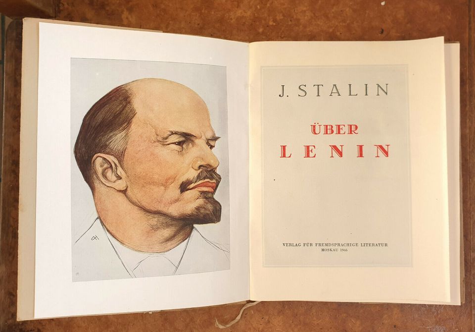 J. Stalin über Lenin 1946 Buch in München