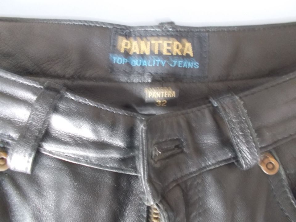 Schwarze Damen Lederhose "PANTERA" feinstes Leder in Unterthingau