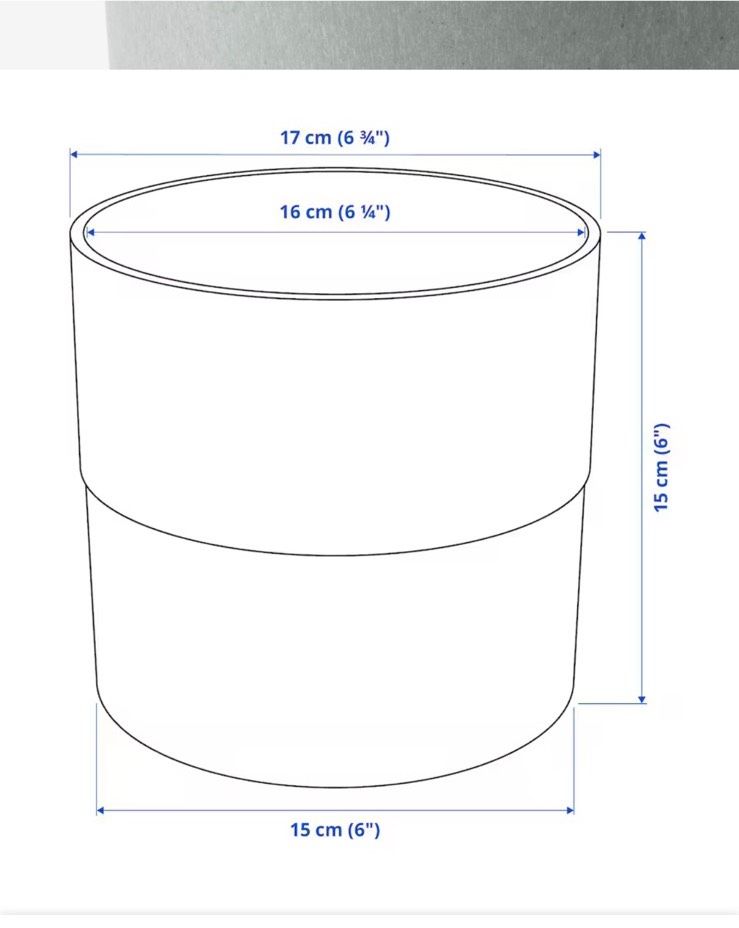 3x IKEA Übertopf NYPON drinnen/draußen, grau, 15cm in Köln