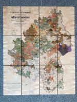 Große Karte "Die E-Werke des Königreichs Württemberg" von 1913 Baden-Württemberg - Ratzensägmühle Vorschau