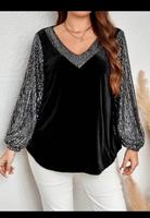 EMERY ROSE Damen-t-shirt Mit Pailletten-patchwork Grün & schwarz Nordrhein-Westfalen - Werl Vorschau