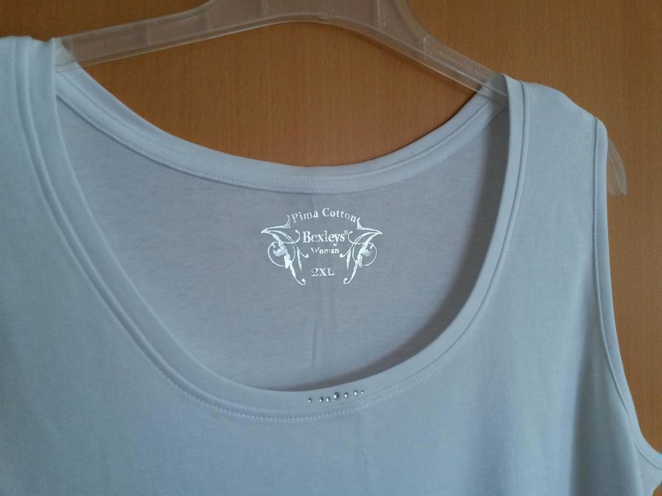 NEU Top Shirt ärmellos weiß Bexleys Gr 50 Baumwolle in Mantel