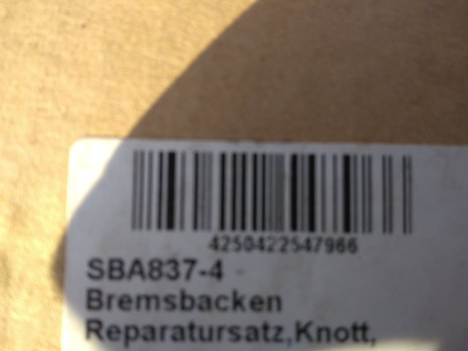 Bremsbacken Rep. Satz Knott  SBA837-4 , Bremsbeläge & Federnsatz in Ulsnis