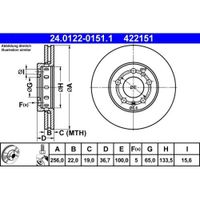 24.0122-0151.1 Bremsscheiben ATE neu OVP Baden-Württemberg - Weingarten Vorschau