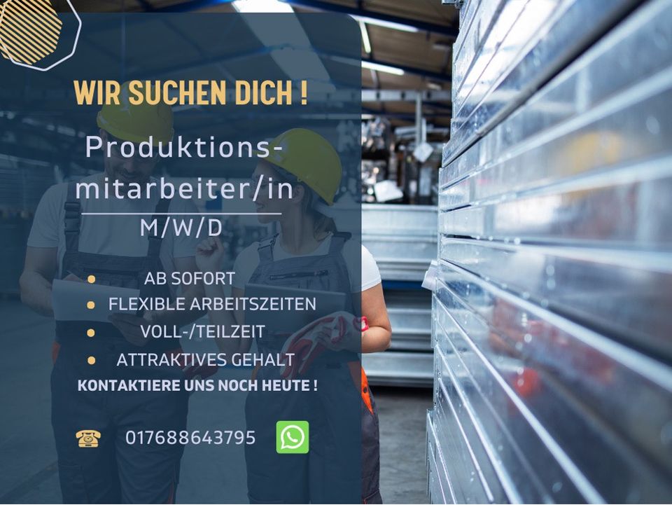 Produktionsmitarbeiter/in gesucht (m/w/d) in Berlin