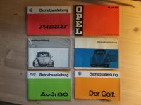 Betriebsanleitungen VW Käfer Passat Golf - Opel Manta und Audi 80 Niedersachsen - Coppenbrügge Vorschau