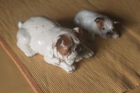 Skulptur Figur 2x englische + franz.Bulldogge naturgetreu rar alt Nordrhein-Westfalen - Windeck Vorschau