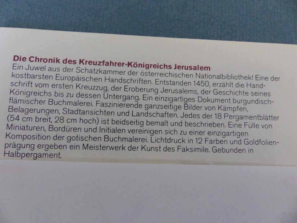 FAKSIMILE -- DIE CHRONIK DES KREUZFAHRER-KÖNIGREICHS JERUSALEM in Breckerfeld