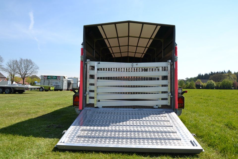 ⭐ BAOS Voll-Aluminium Viehanhänger 5,45x1,95 m Schweine Sauen Kälber Schafe Pkw Anhänger Viehtransport Schweinetransport Schaftransport in Großenkneten