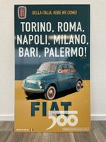 Fiat 500 Oldtimer Alu Schild Reklame Werbung Blechschild 125x75 Nordrhein-Westfalen - Dinslaken Vorschau