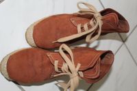 Espadrilles Schnürschuhe Leder cognac,made in Spain, Gr.36 Niedersachsen - Vechelde Vorschau