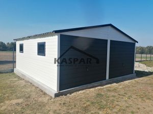 Blechgarage Garage Einzelgarage Metallgarage 3x3 m verzinkt mit Aufbau