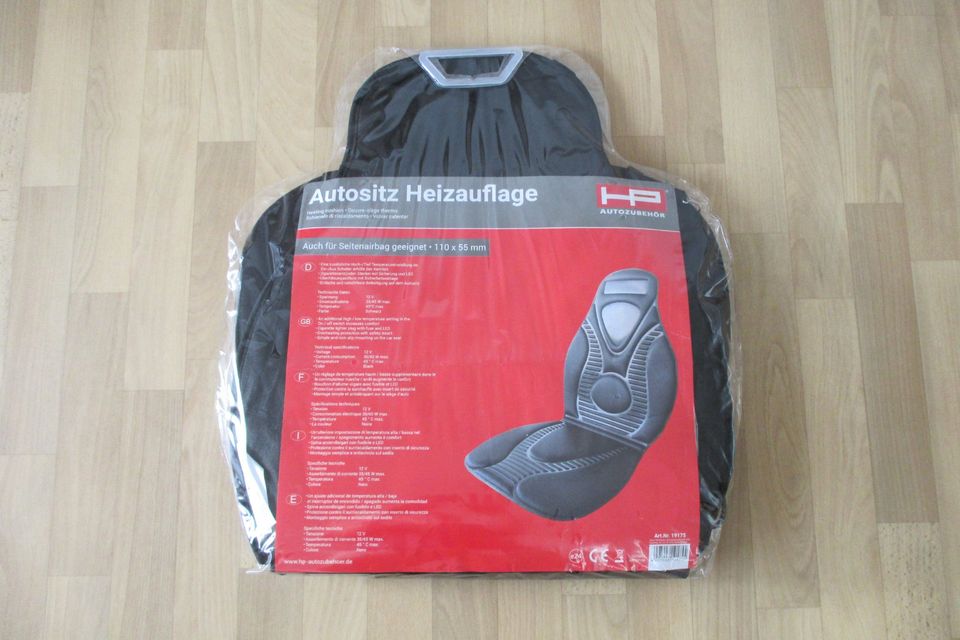 Autositz Heizauflage schwarz 12V neu in Originalverpackung