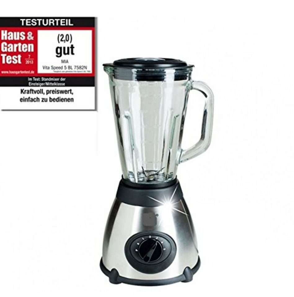 VitaSpeed Edelstahl Standmixer Smoothie Maker mit Glaskrug Mixer in Mönchengladbach