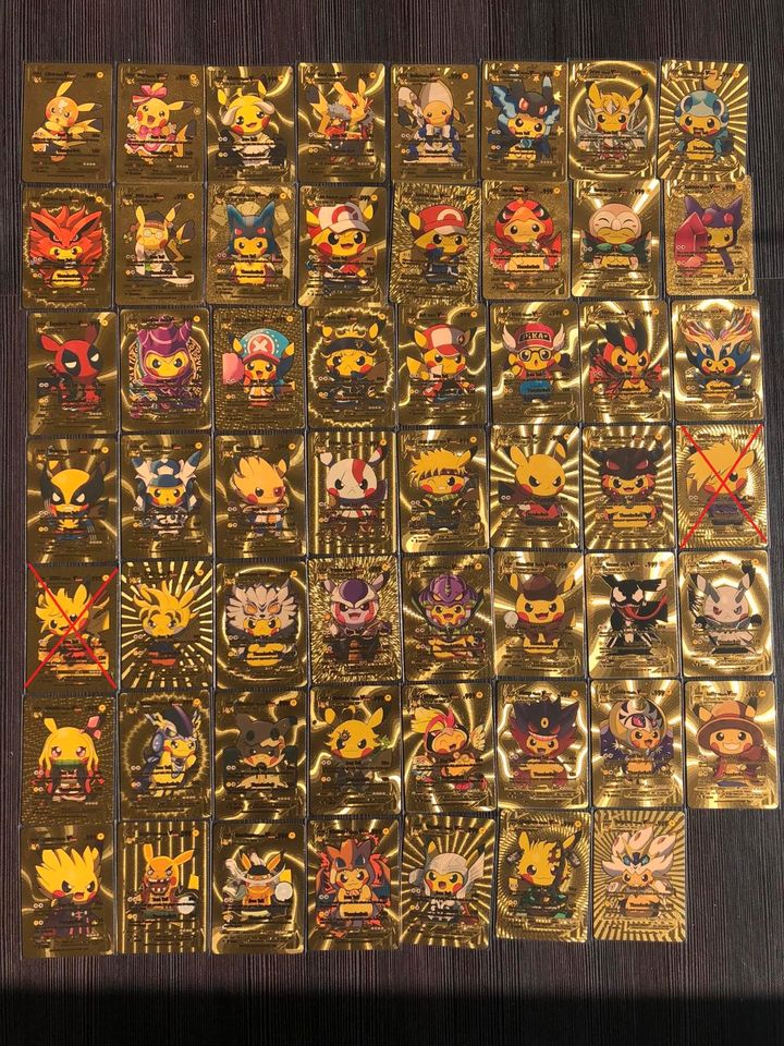 Pokemon Gold Metalloptik Karten Englisch Pikachu Cosplay in Holzminden