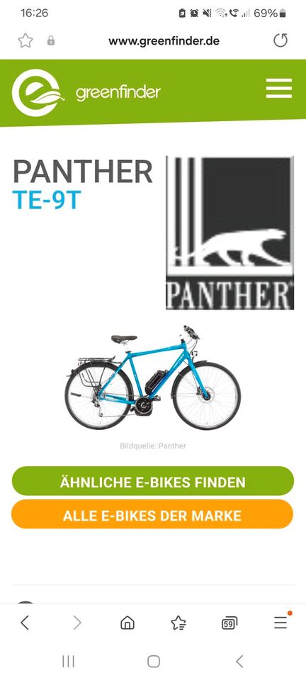 E-Bike Panther TE-9T in Schiphorst