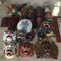 Masken GLÜCKSBRINGER Asia Barong Drachen Ubud Malaysia Bali antik Baden-Württemberg - Villingen-Schwenningen Vorschau