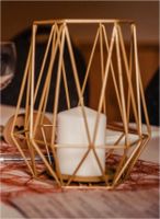 Kerzenständer NORDIC Gold geometrisch Hochzeit Deko Westerwaldkreis - Streithausen Vorschau