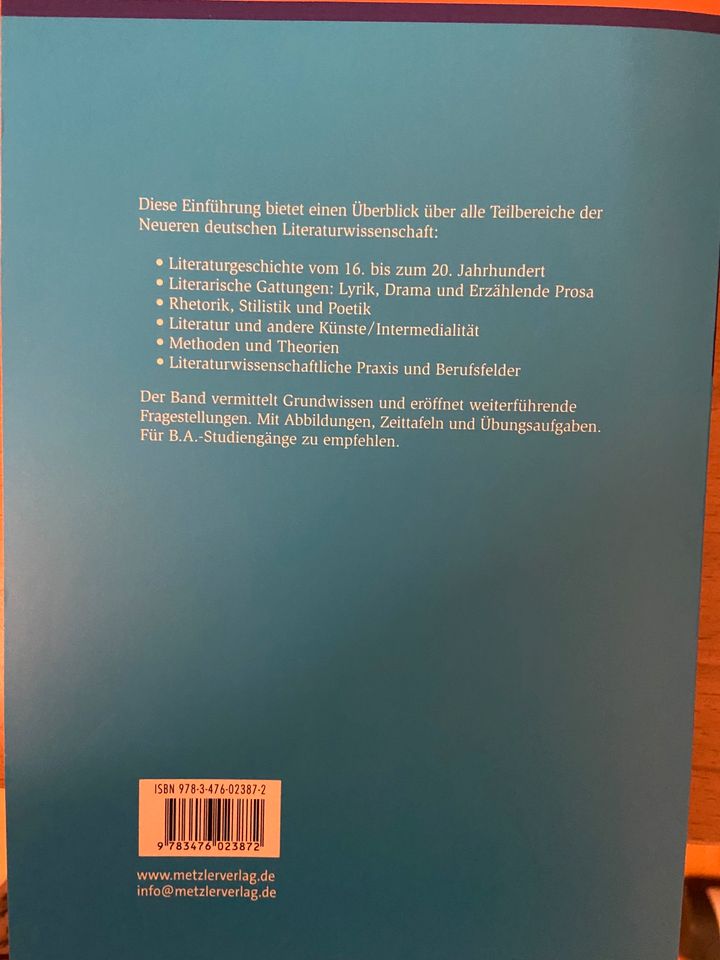 J. B. Metzler/Einführung in die Neuere deutsche Literaturwissen in Uffenheim