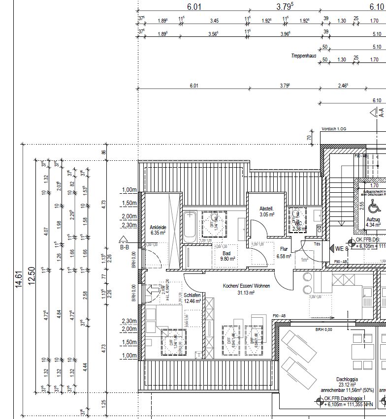 Wohnen über den Dächern - Neue Penthouse-Wohnung mit großer Loggia in Südausrichtung, 79qm in Enger