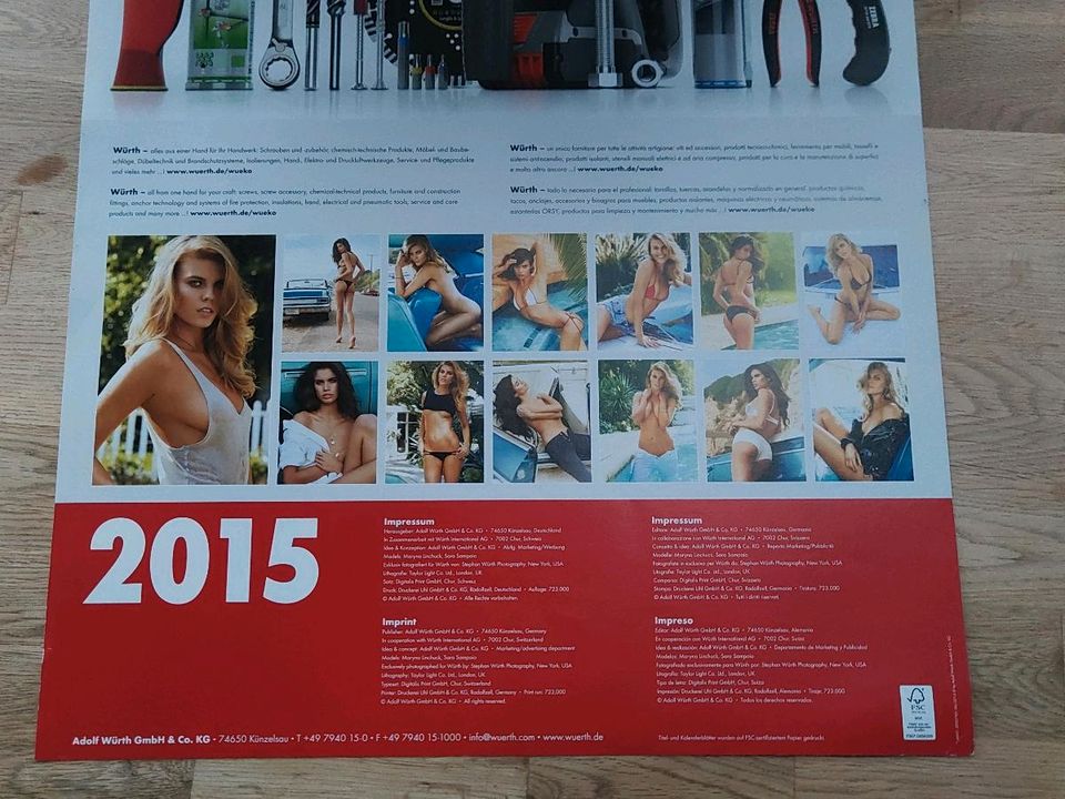 Kalender Werkstattkalender Würth 2015 in Kaltenkirchen