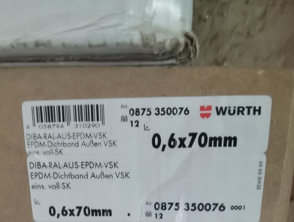 EPDM Dichtband Vollflächig Selbstklebend in Pätz